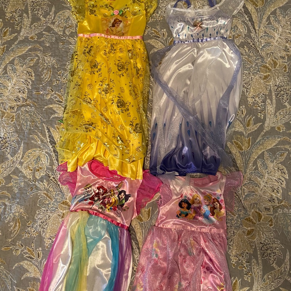 Size 3T and 4T Disney Princess Nightgowns (Lot)